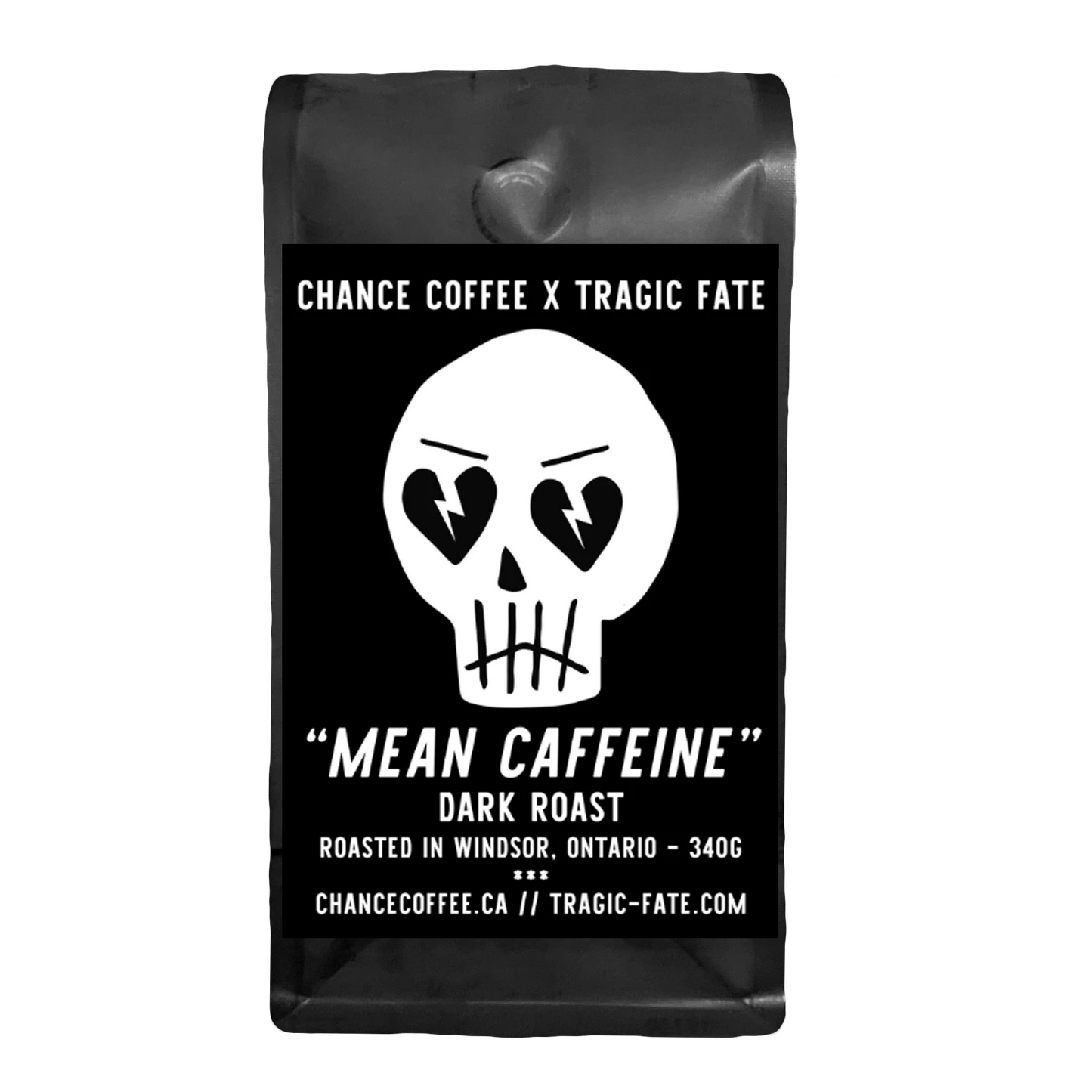 MEAN CAFFEINE DARK ROAST; Chance Coffee x Tragic Fate