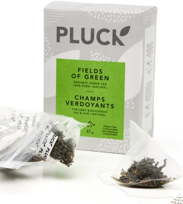 FIELDS OF GREEN (ORGANIC) - PLUCK TEAS 15 Pyramid Tea Bags – Chance Coffee