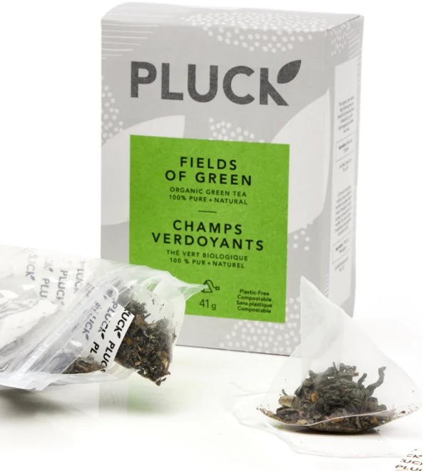 FIELDS OF GREEN (ORGANIC) - PLUCK TEAS 15 Pyramid Tea Bags